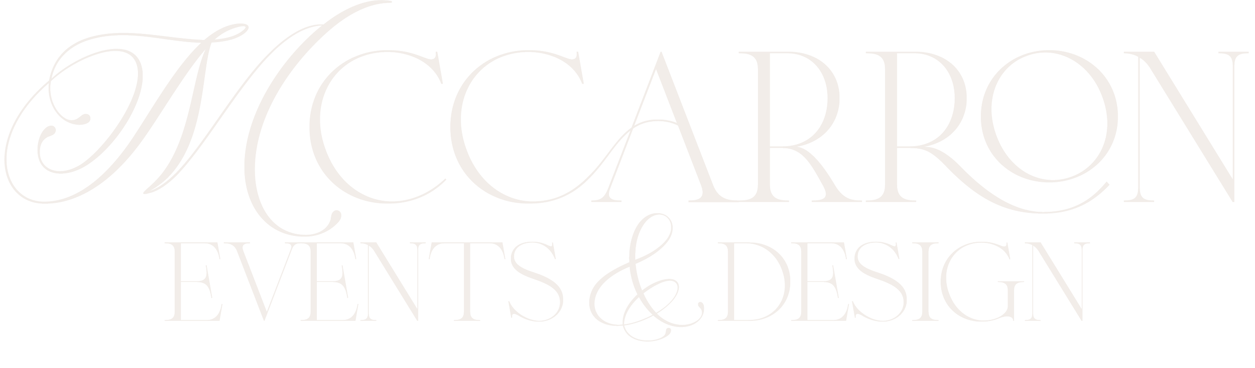 Logo for McCarron Events & Design with elegant script and serif fonts.