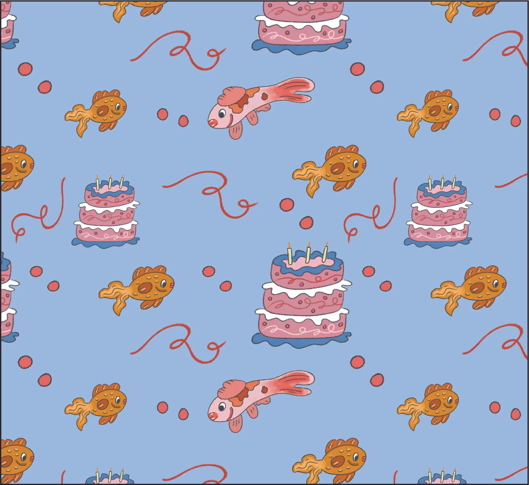 Fish and cake / envelope liner