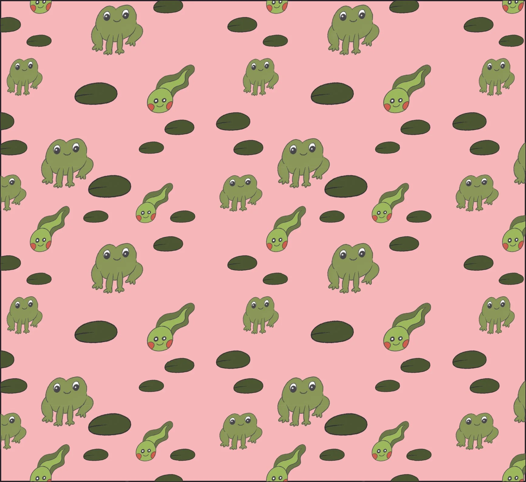Frog and lily pad / envelope liner