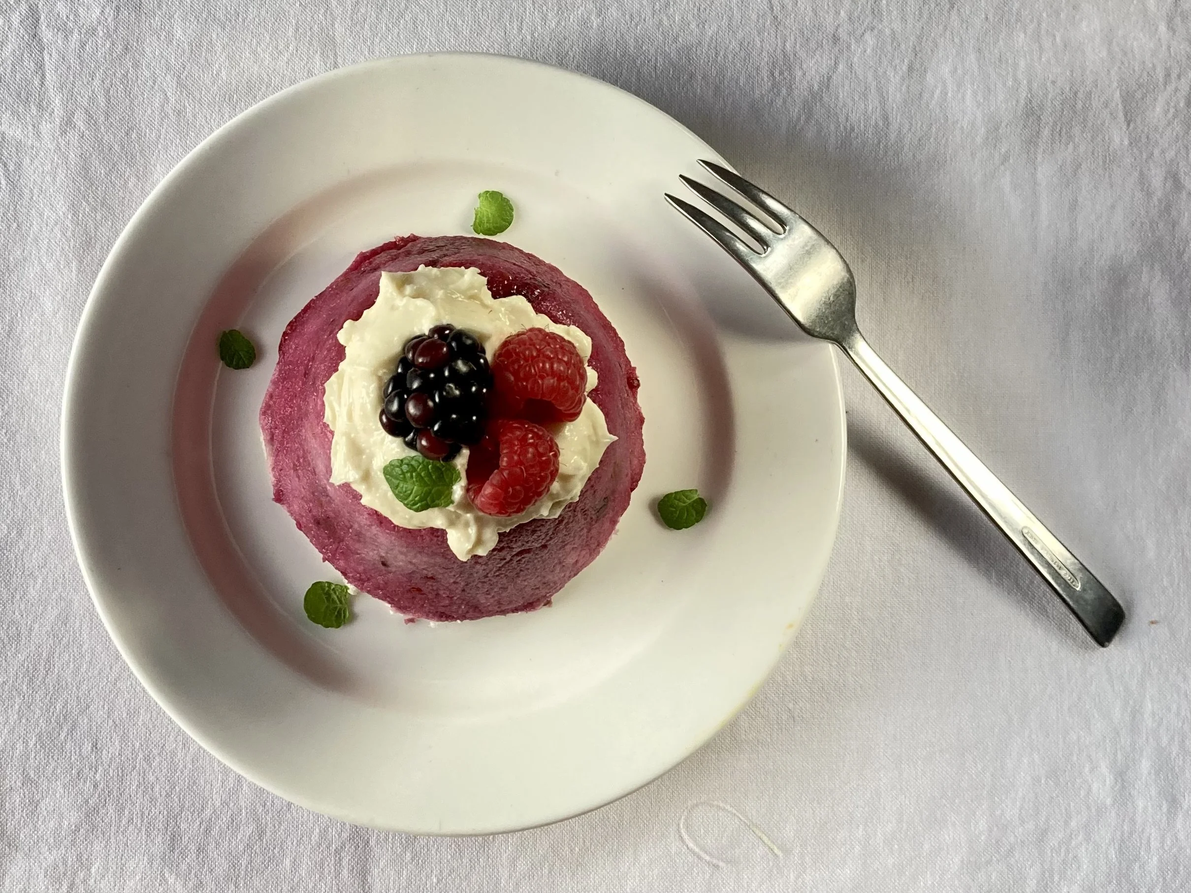 Vegan Summer Pudding with Cheesecake Mousse