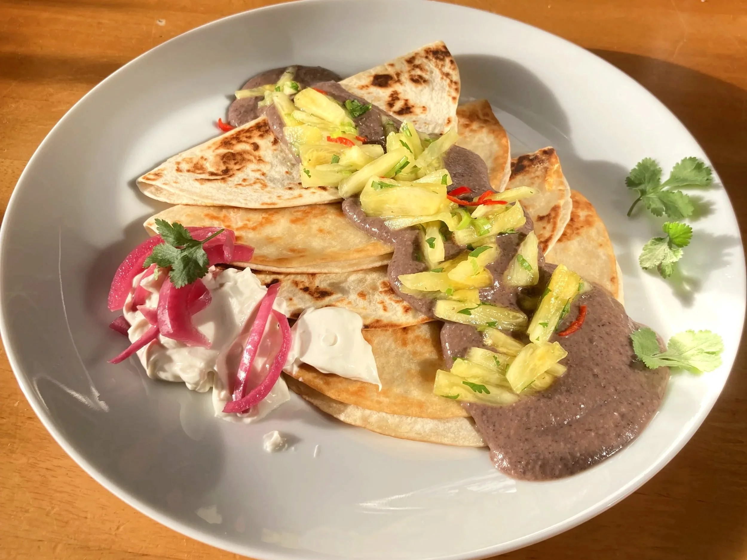Vegan Enfrijoladas