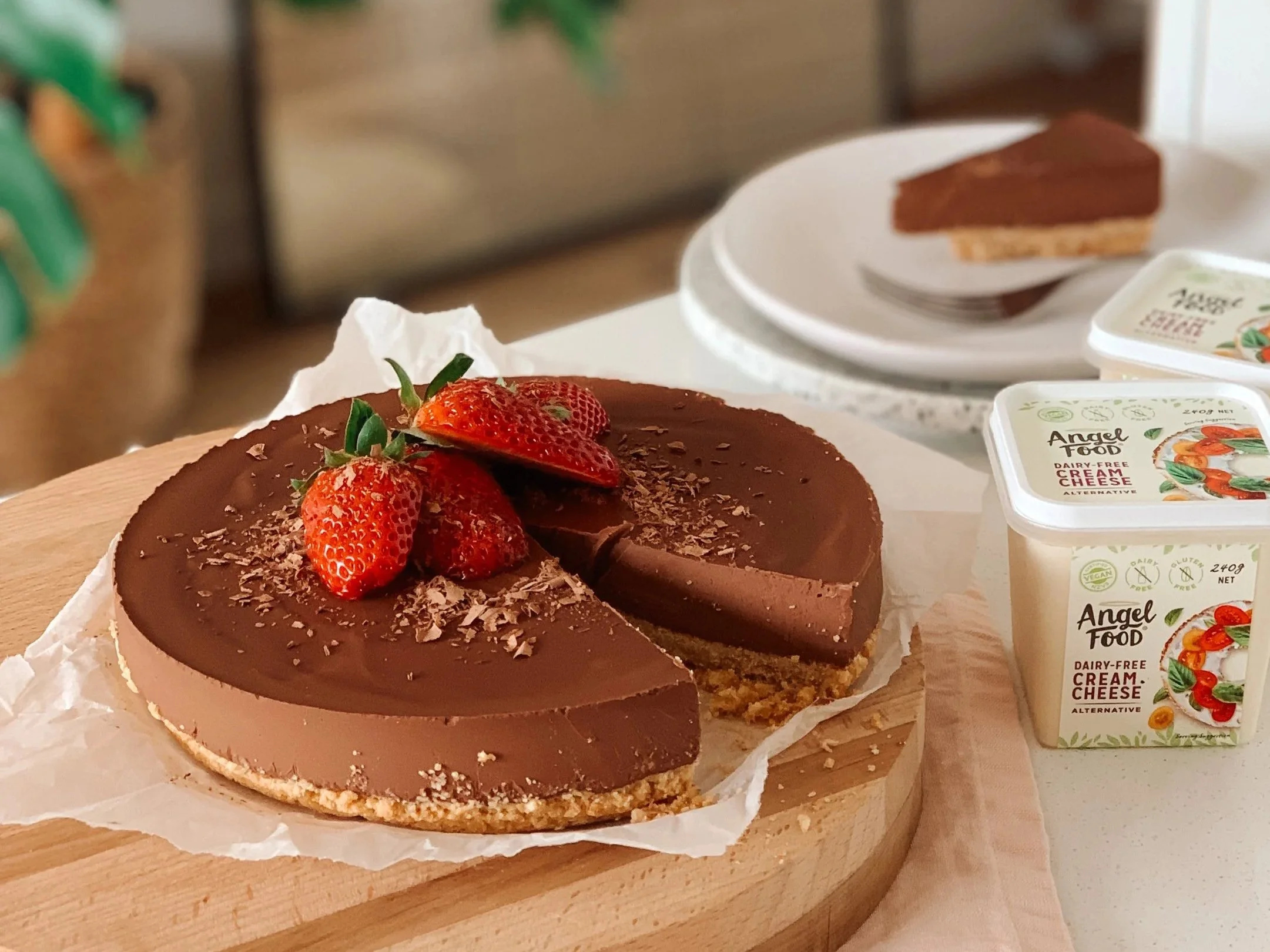 Rich chocolate cheesecake