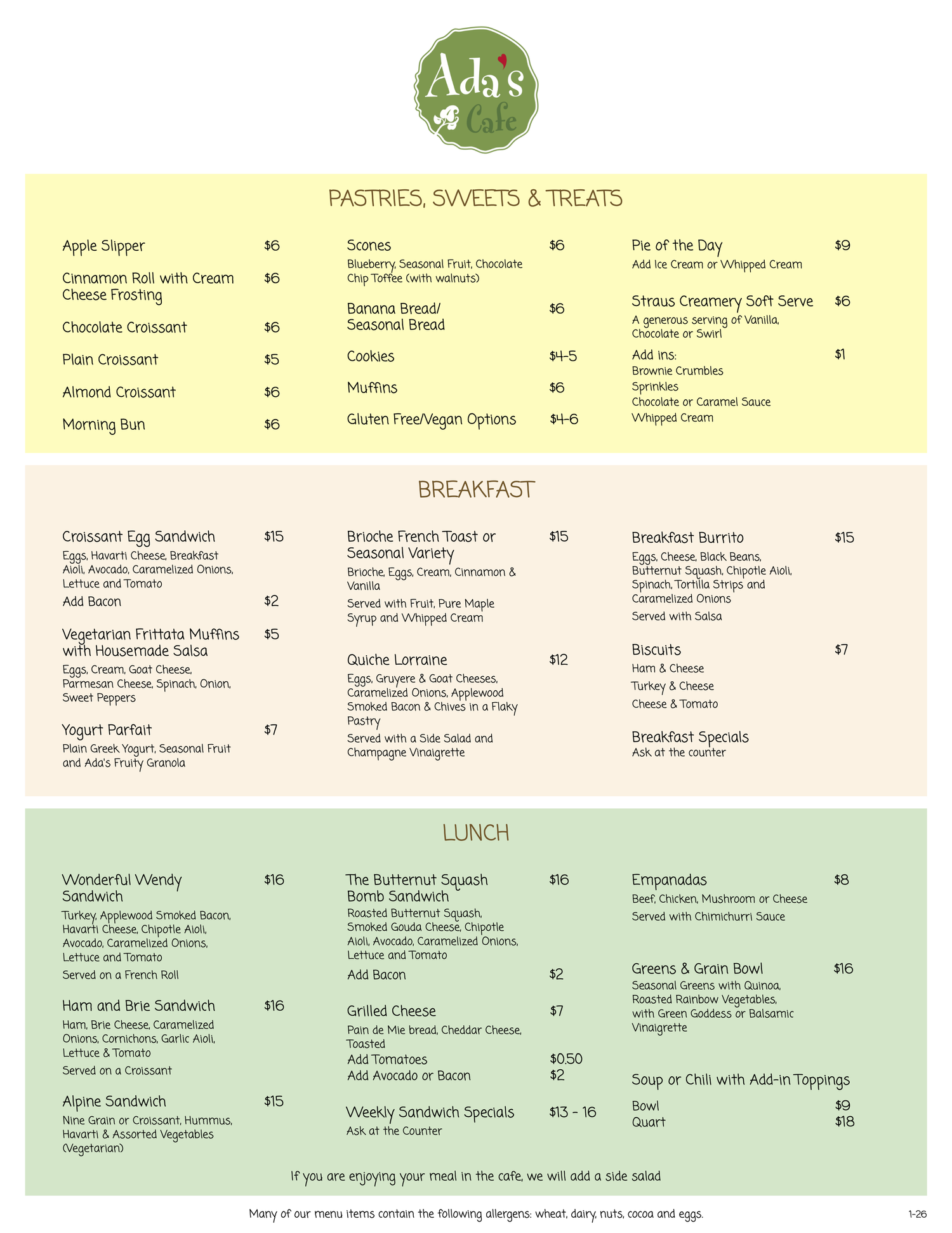 Menu — Where Good Food & Community Meet