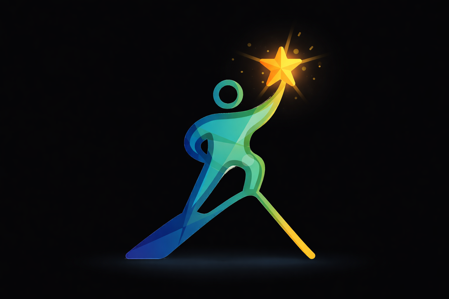 A small owl with yellow eyes perched on a thin, bare tree branch against a dark blue background.