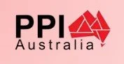 PP Australia logo with black text and a red geometric shape