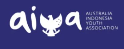 Logo of Australia Indonesia Youth Association with stylized bird and text