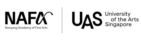 Logo of NAFA Nanyang Academy of Fine Arts and UAS University of the Arts Singapore.