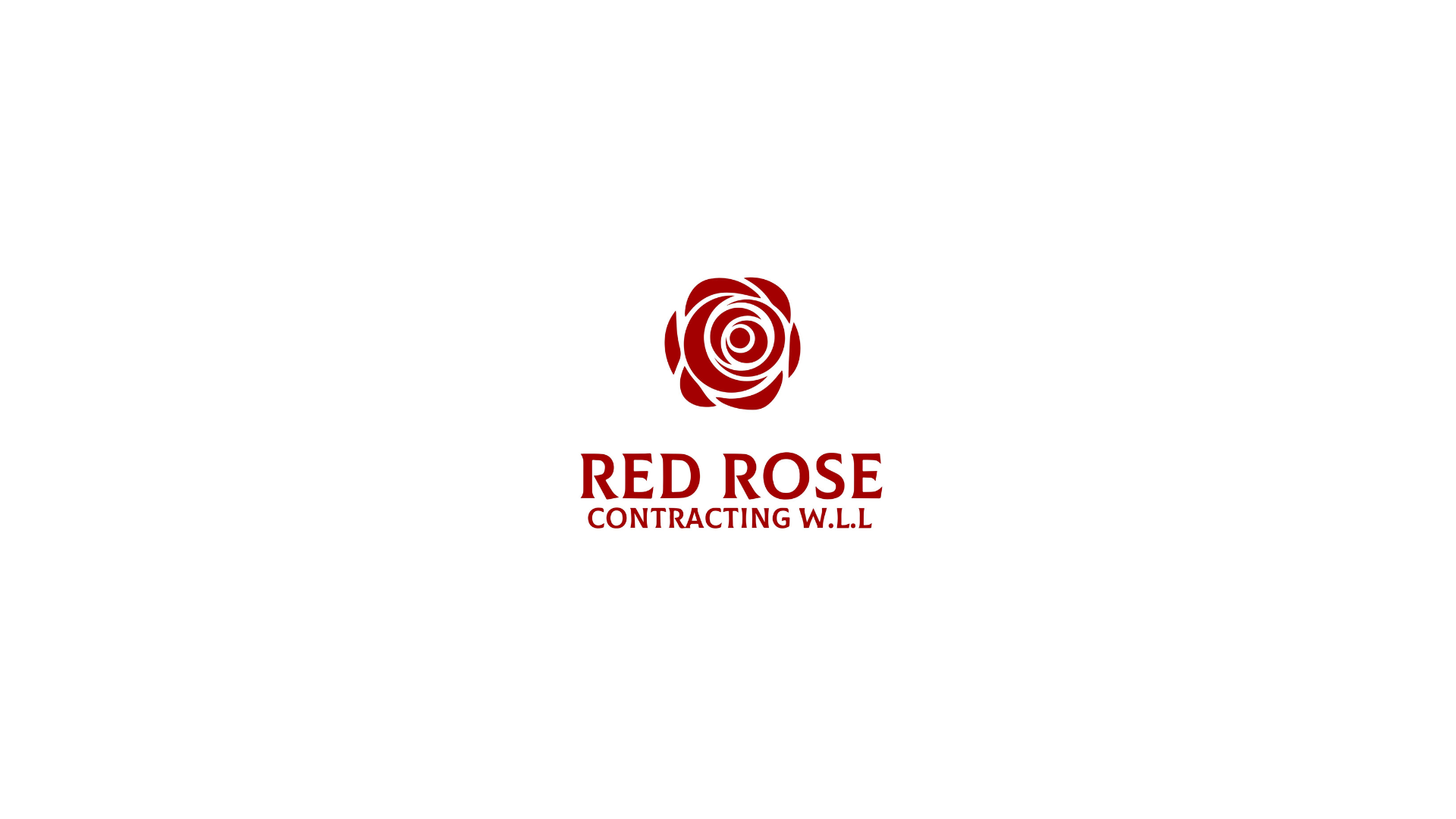 Red Rose logo with a stylized rose above the text 'RED ROSE CONTRACTING W.L.L.'