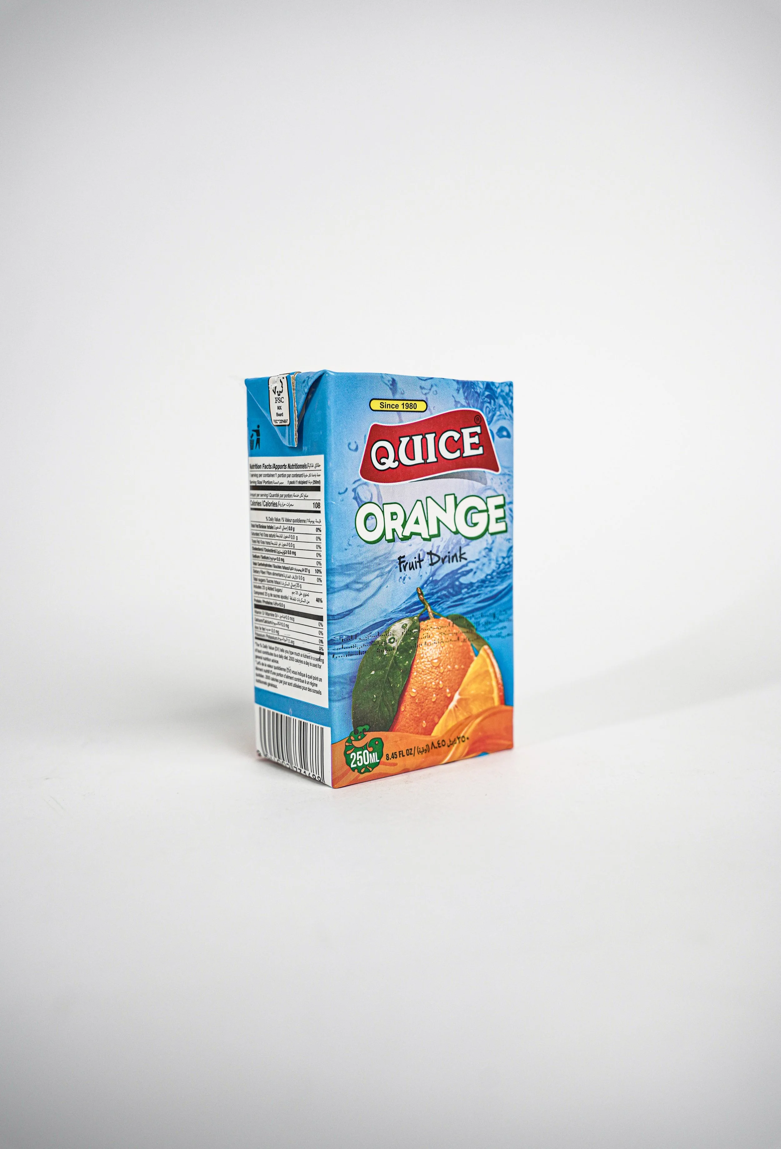Quice Orange Fruit Drink, available in Qatar