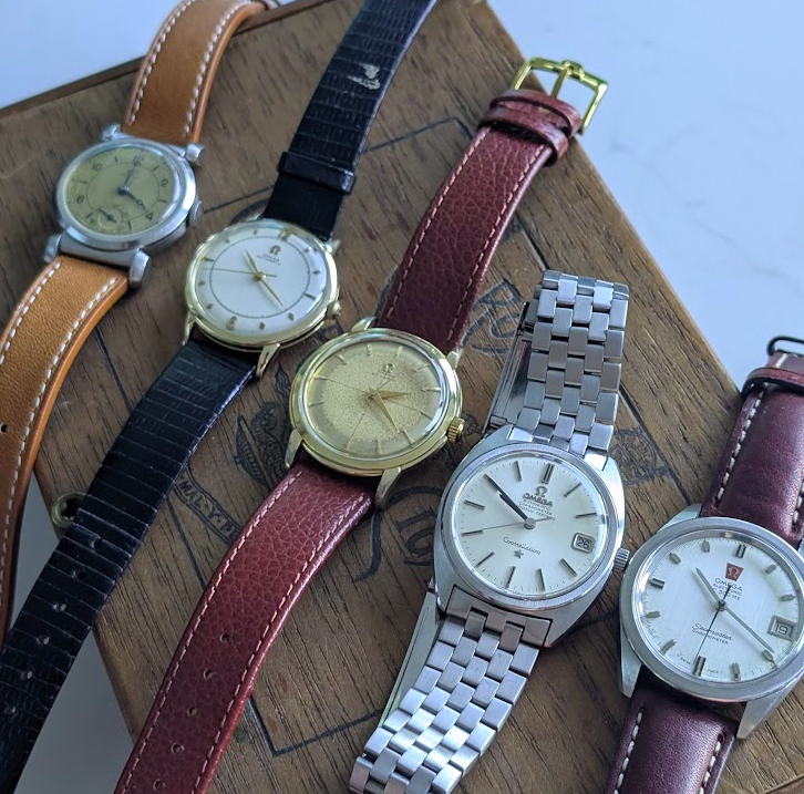A selection of vintage Omega watches from 1930 - 1970