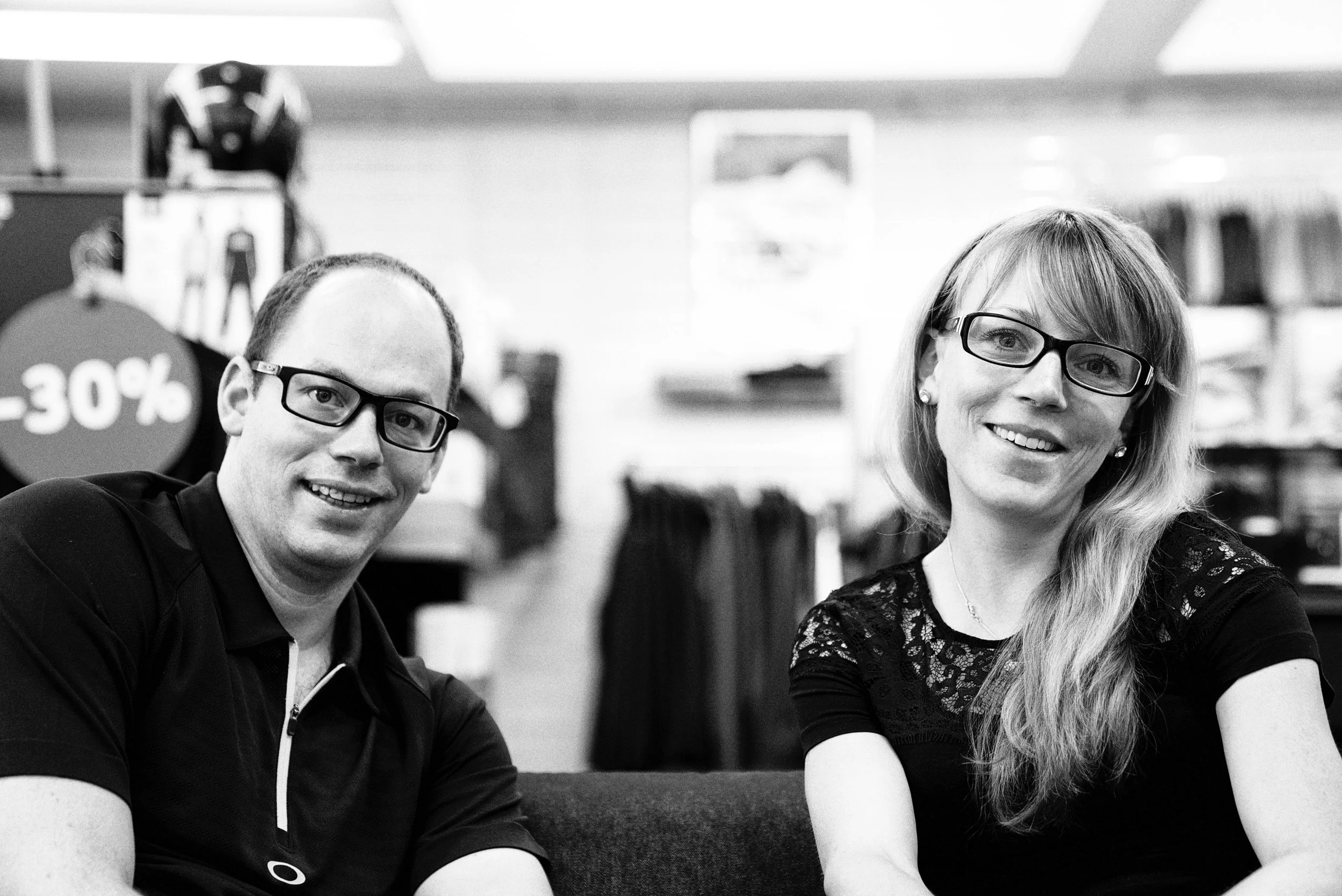 Fabian et Cynthia Denzler. Propriétaires des magasins McBoard / Paragon.