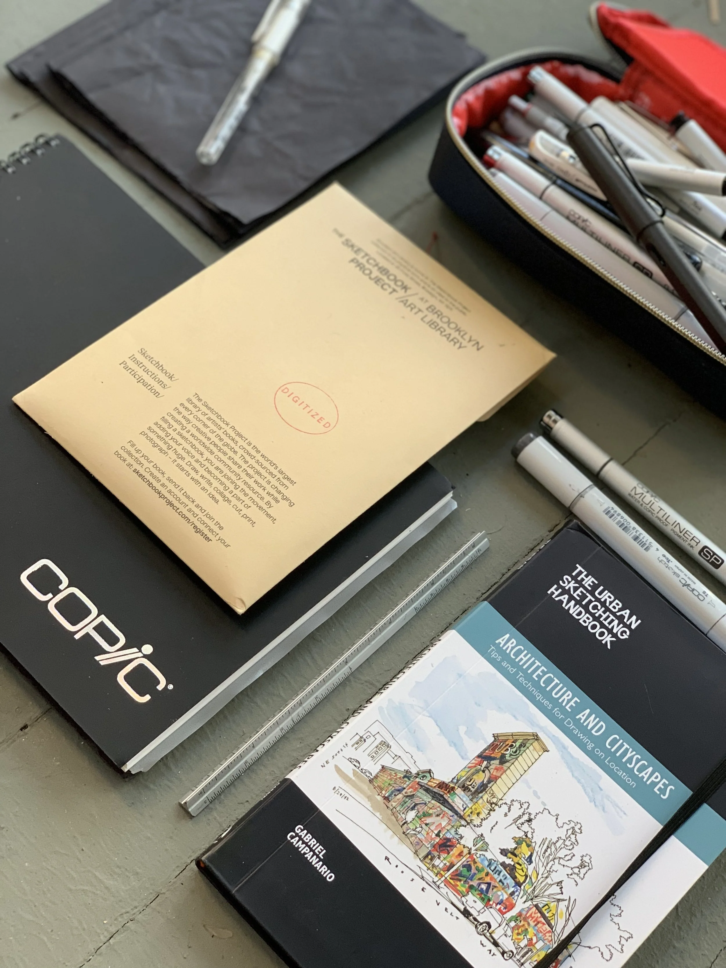 HOW TO SET UP + BLOCK IN YOUR URBAN SKETCH