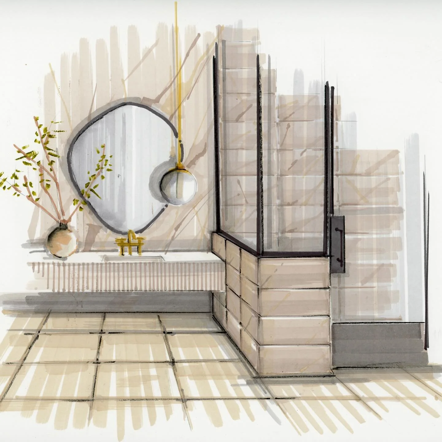 Currently working on a tile layout for a project. 

And here&rsquo;s the truth: the only way to really see if it works together? 

Put it in a rendering. 
2D view or 3D view, it doesn&rsquo;t matter. 

You just need to see it. 

Better yet, do it by 