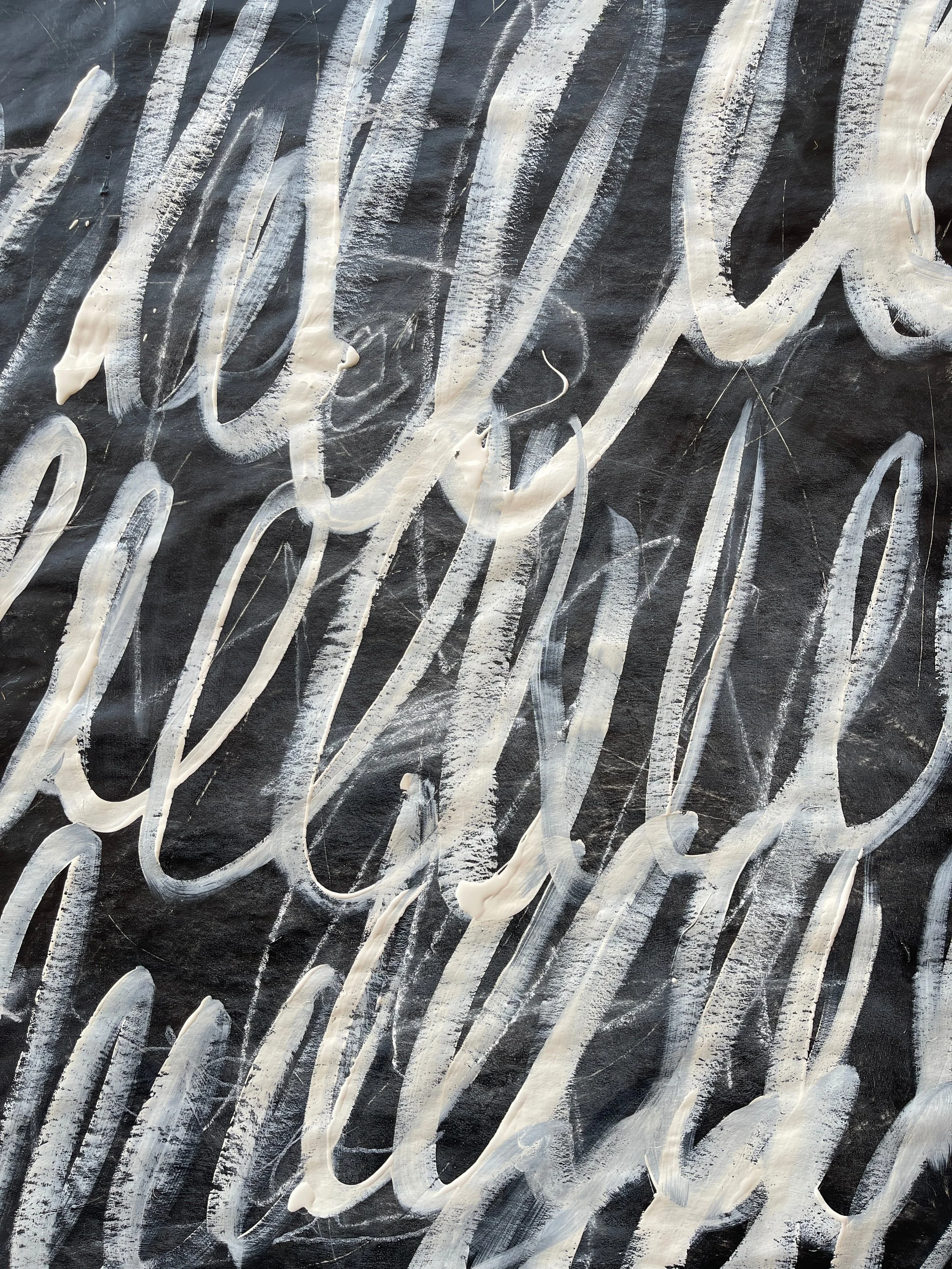 Cy Twombly iconic loops on paper