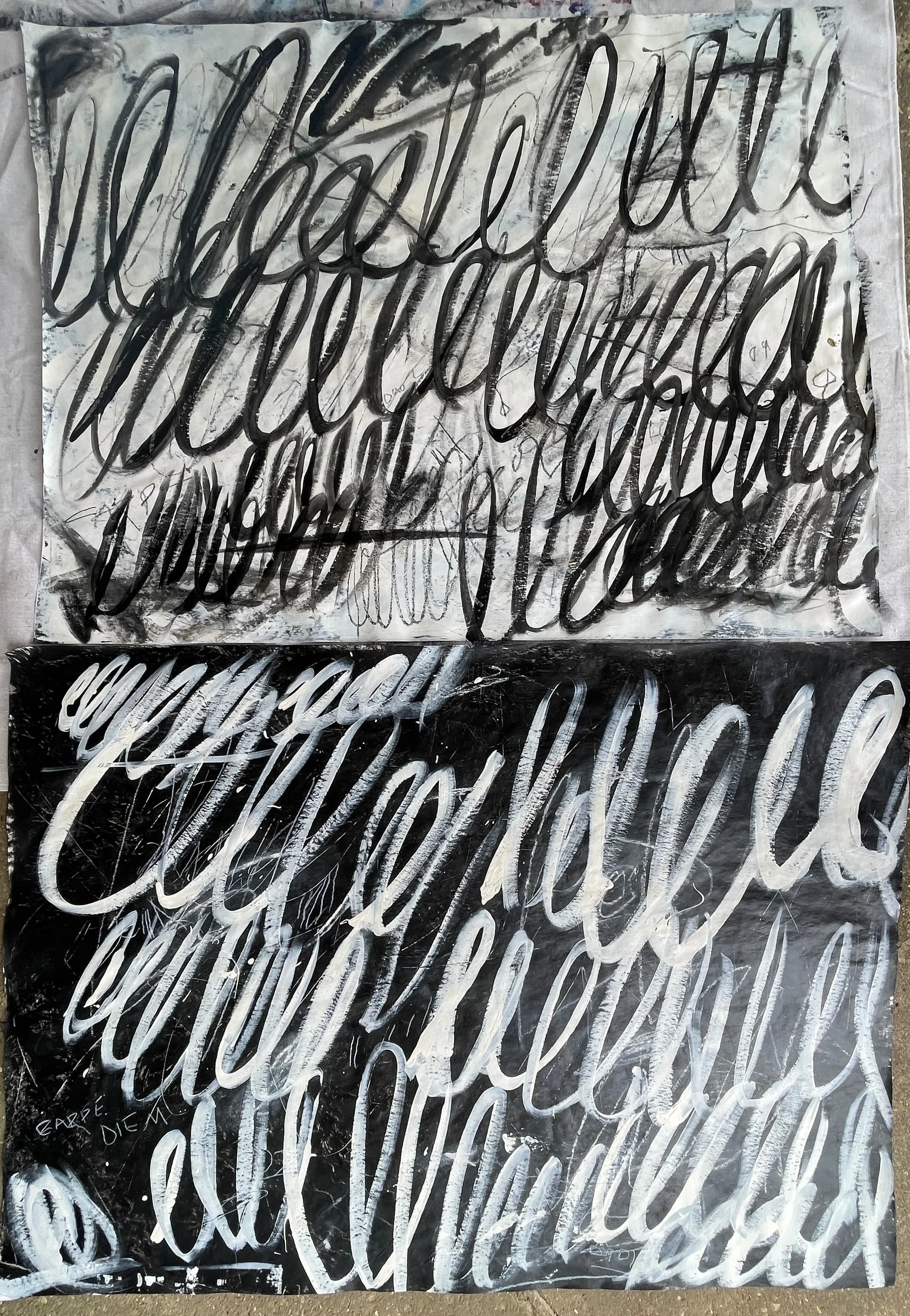 Cy Twombly loops on paper