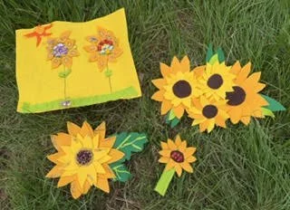 Imogen 9, Harrison 11, Grace 30, Carol 30, England, Created using felt during a crafty afternoon