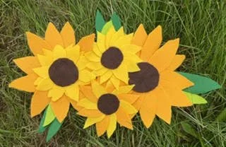 Imogen 9, Harrison 11, Grace 30, Carol 30, England, Created using felt during a crafty afternoon