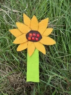Imogen 9, Harrison 11, Grace 30, Carol 30, England, Created using felt during a crafty afternoon