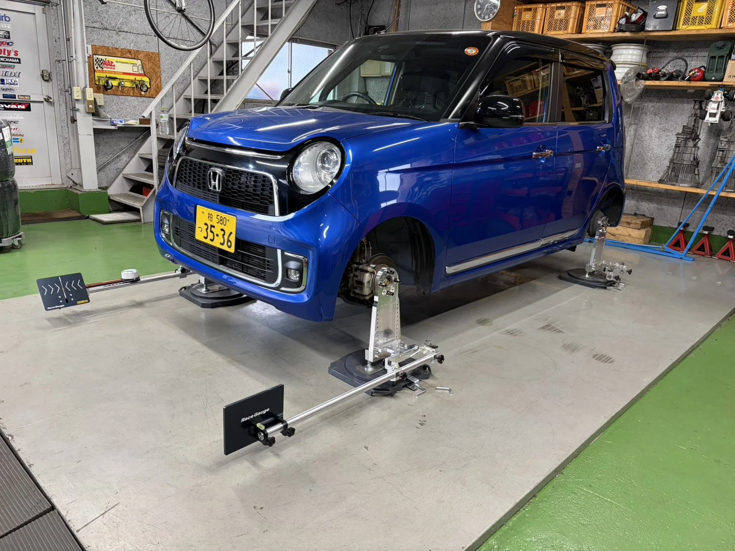 2025/11/29 補強パーツ取り付け、アライメント調整のため再入庫