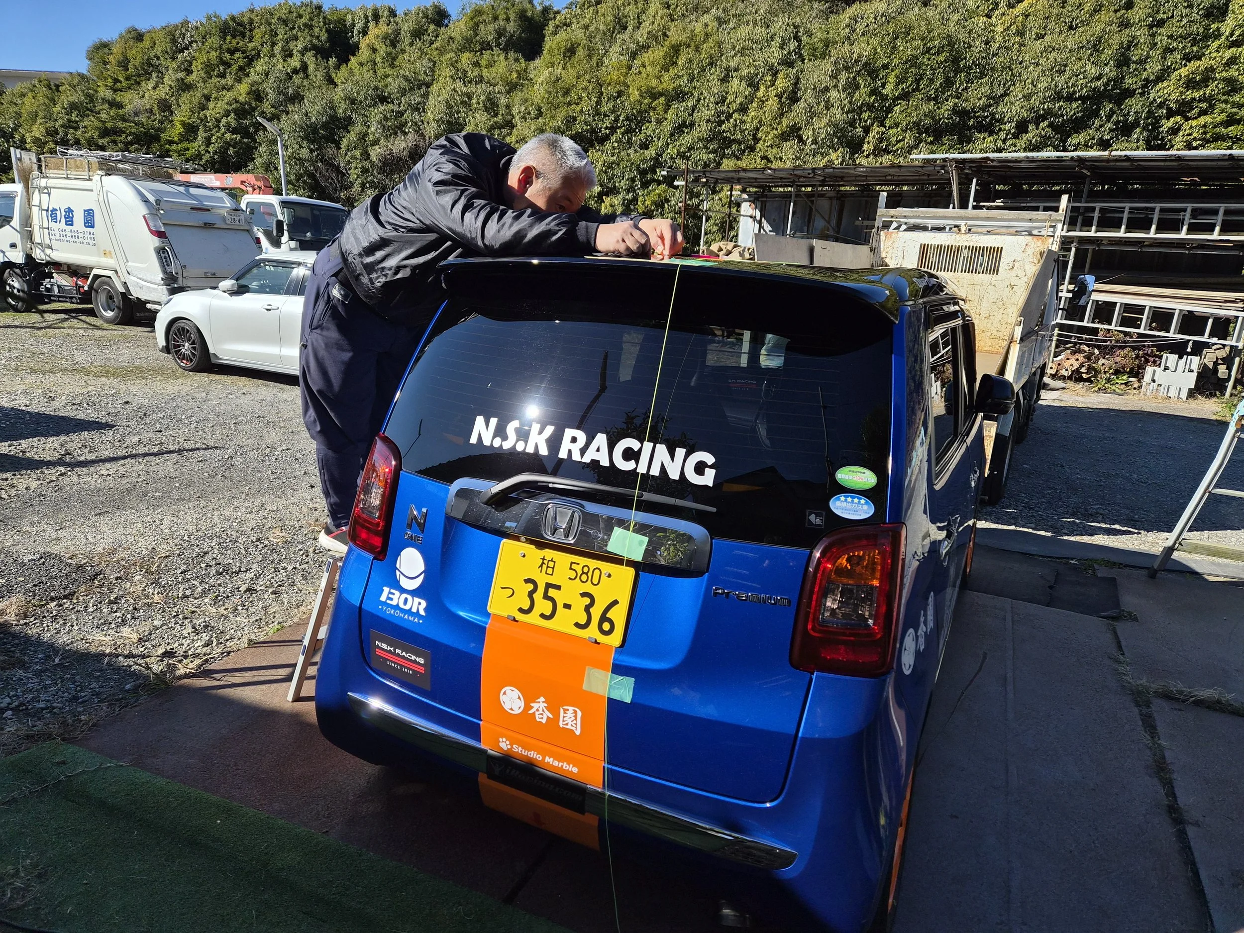 2026/1/12 ルーフのストライプ施工