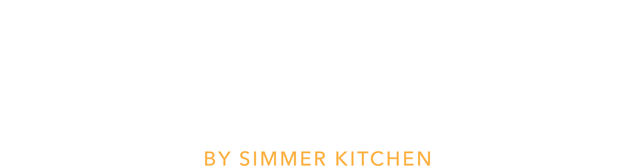 Logo with the text "Osteria" in large, white, textured letters and smaller orange text below that reads "by Simmer Kitchen".