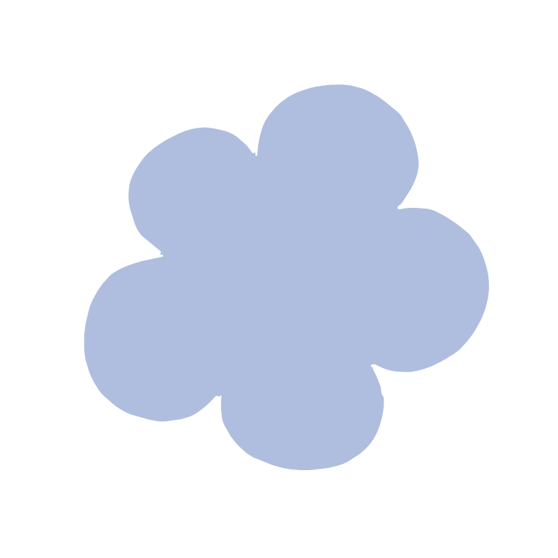 Light blue cloud shape with rounded bulbs on a transparent background.