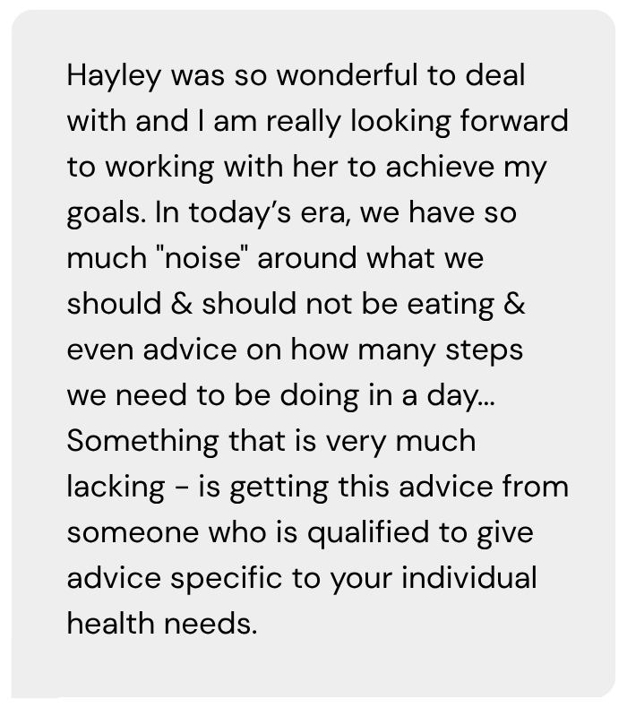 A page of handwritten text discussing the importance of individualized health advice from qualified professionals.