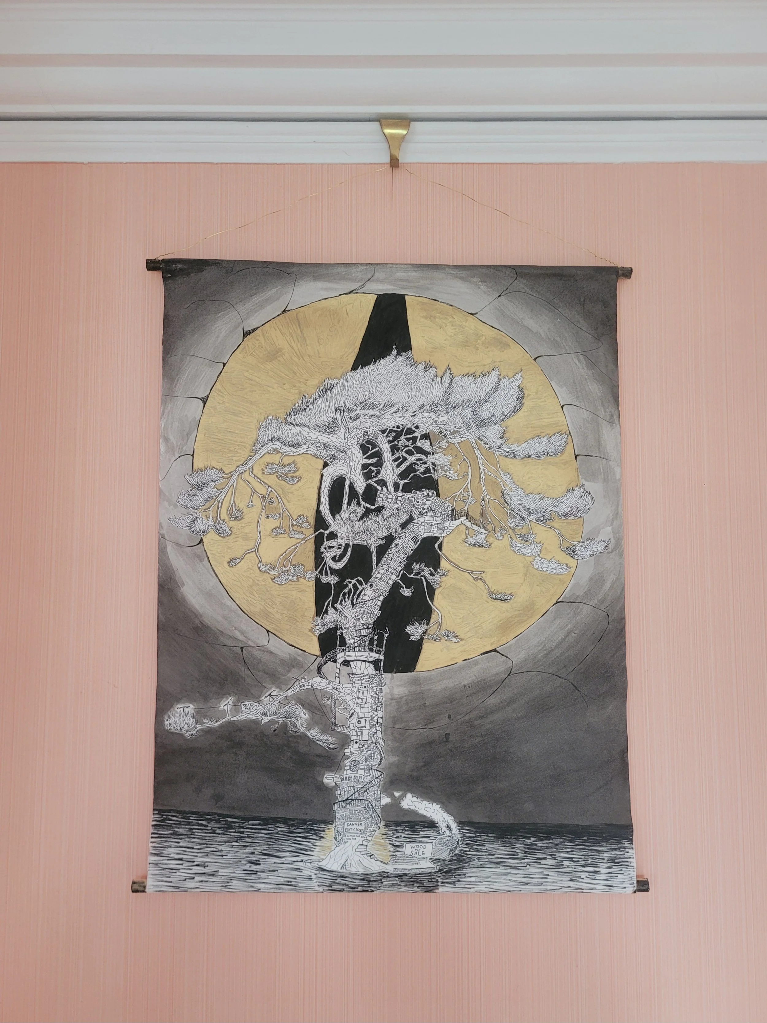 The Lonesome Pine - 2025 – Pen and ink on paper – 40cm
x25cm 