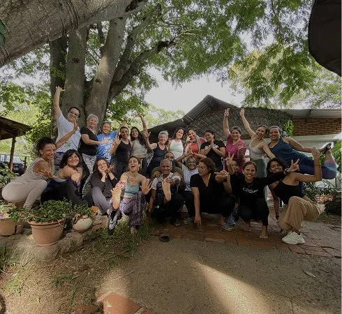 Grupo en retiro con Surinder Singh