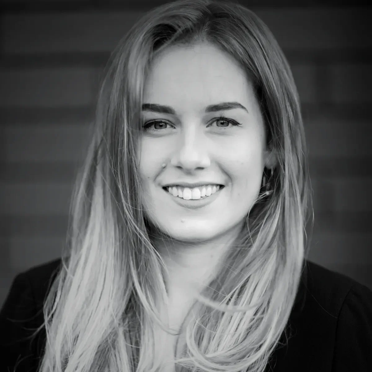 Black and white portrait of Sarah Kate Fenelon.