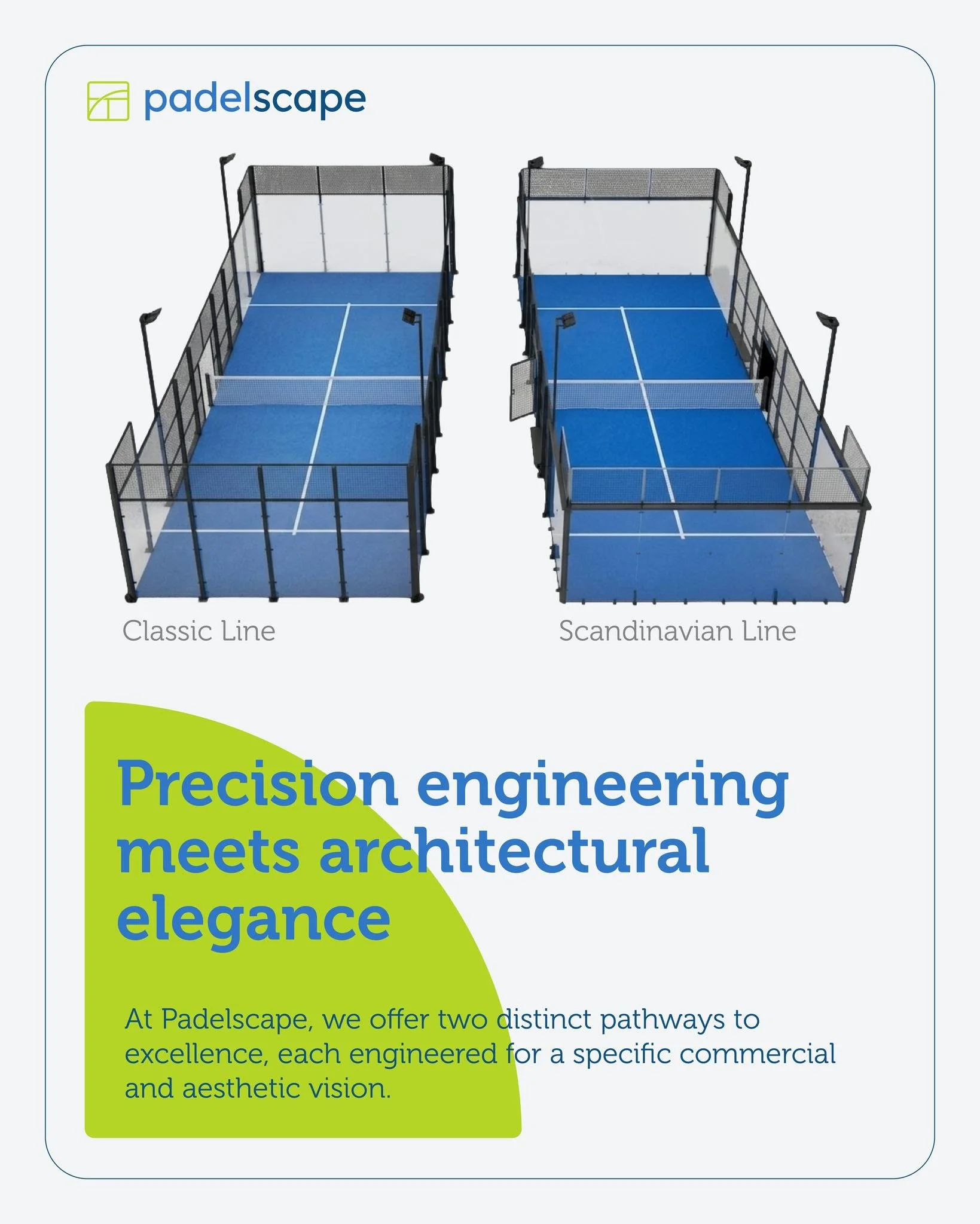 Engineering Excellence: Classic Durability vs. Scandinavian Minimalism

Choosing a court system is about matching your facility's DNA to the right structural engineering. Padelscape offers two distinct pathways to a world-class venue.

The Classic Li