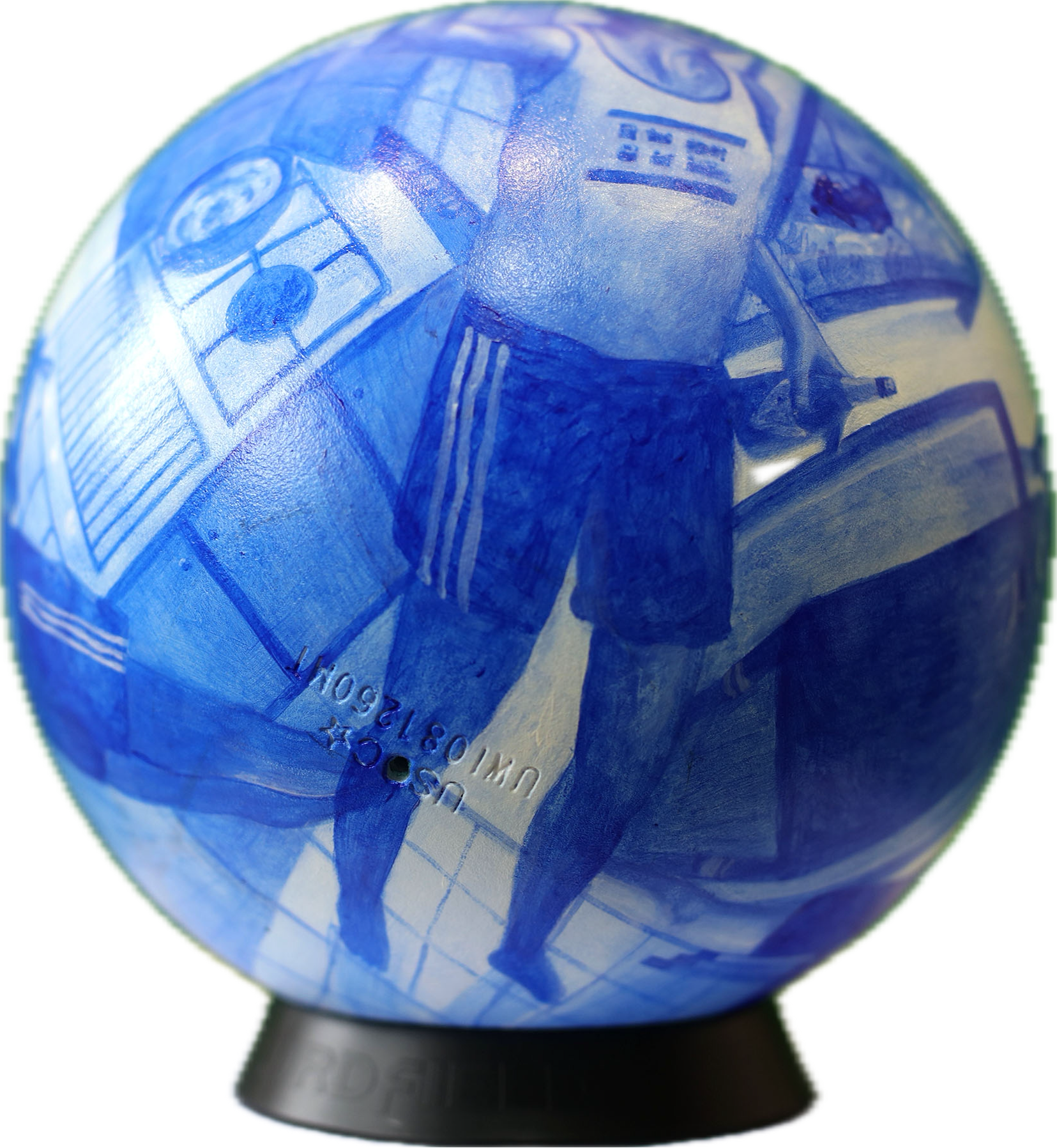 Warm Saturday Afternoon (2025), UOB charity auction, 
Acrylic on resin, 
 216mm (W) x 216mm (D) x 216mm (H)