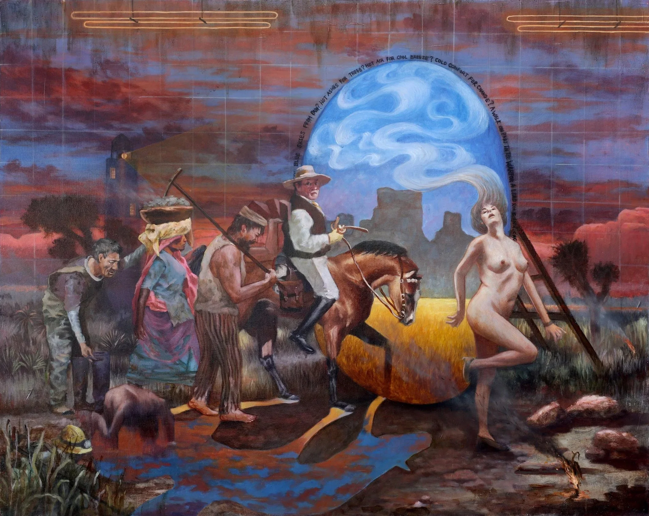 Hot Air For Cool Breeze (2019), 
acrylic on canvas, 
80 x 100 cm