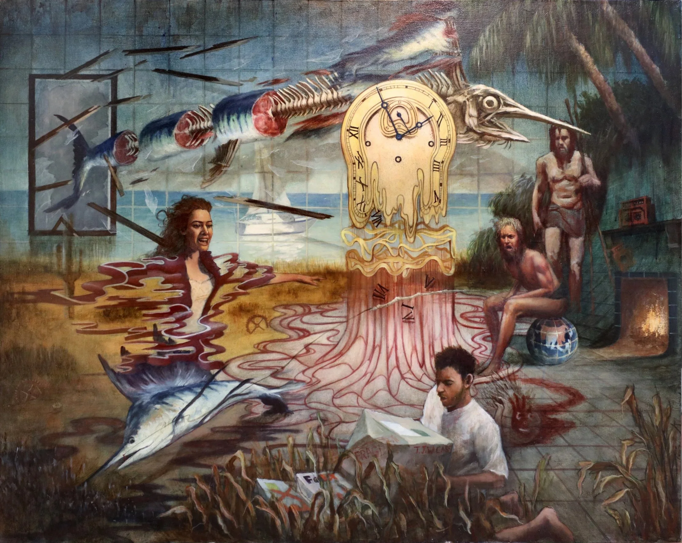 the Lost Time (2019), 
acrylic on canvas, 
80 x 100 cm