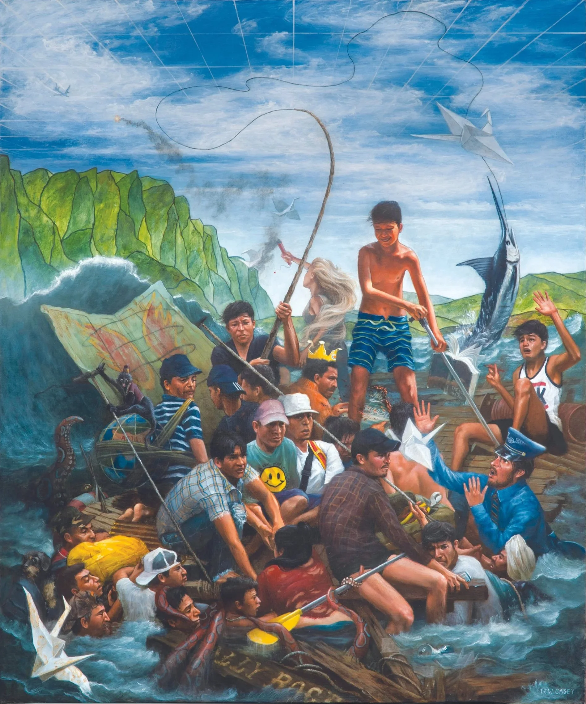 The Water Is Wide (2019), UOB painting of the year (most promising artist of the year), acrylic on canvas, 120 x 100 cm