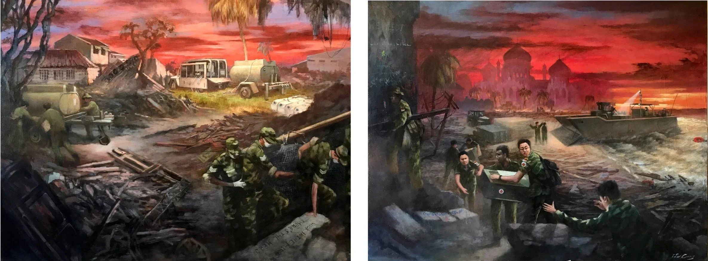 Boxing Day Tsunami & Kelantan Flood (2018), commissioned by SAF, 3AMB heritage collection 2018