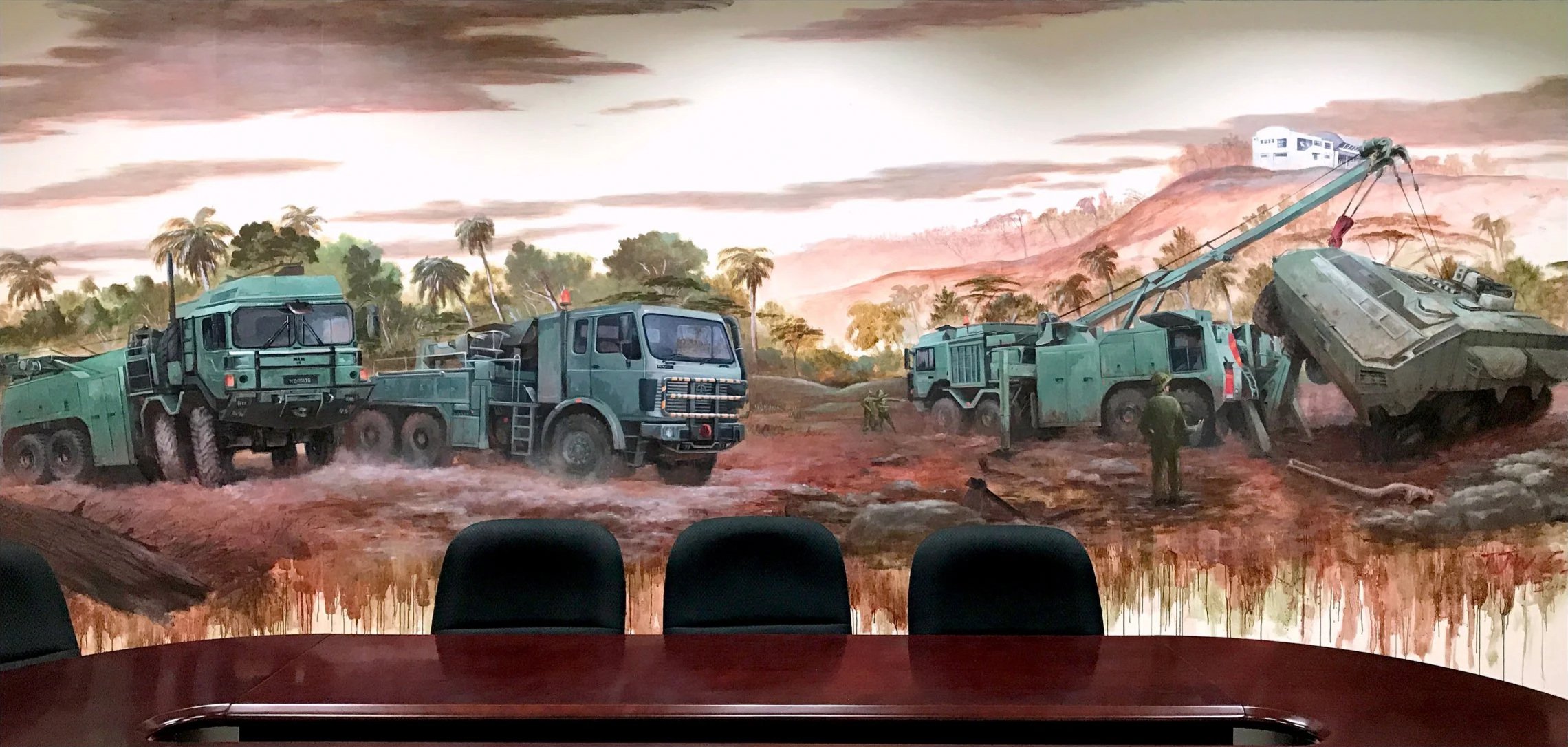 The unsung Heroes (2018), mural commissioned by SAF for Nee Soon dri-clad