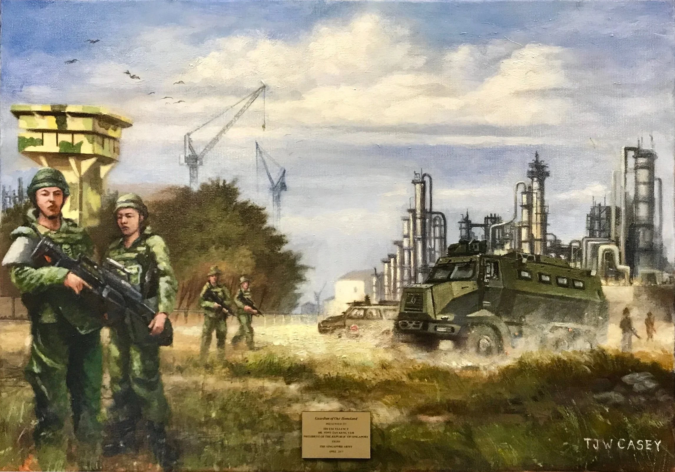 Jurong Island (2017), commissioned by 2PDF SAF for President DR Tony Tan