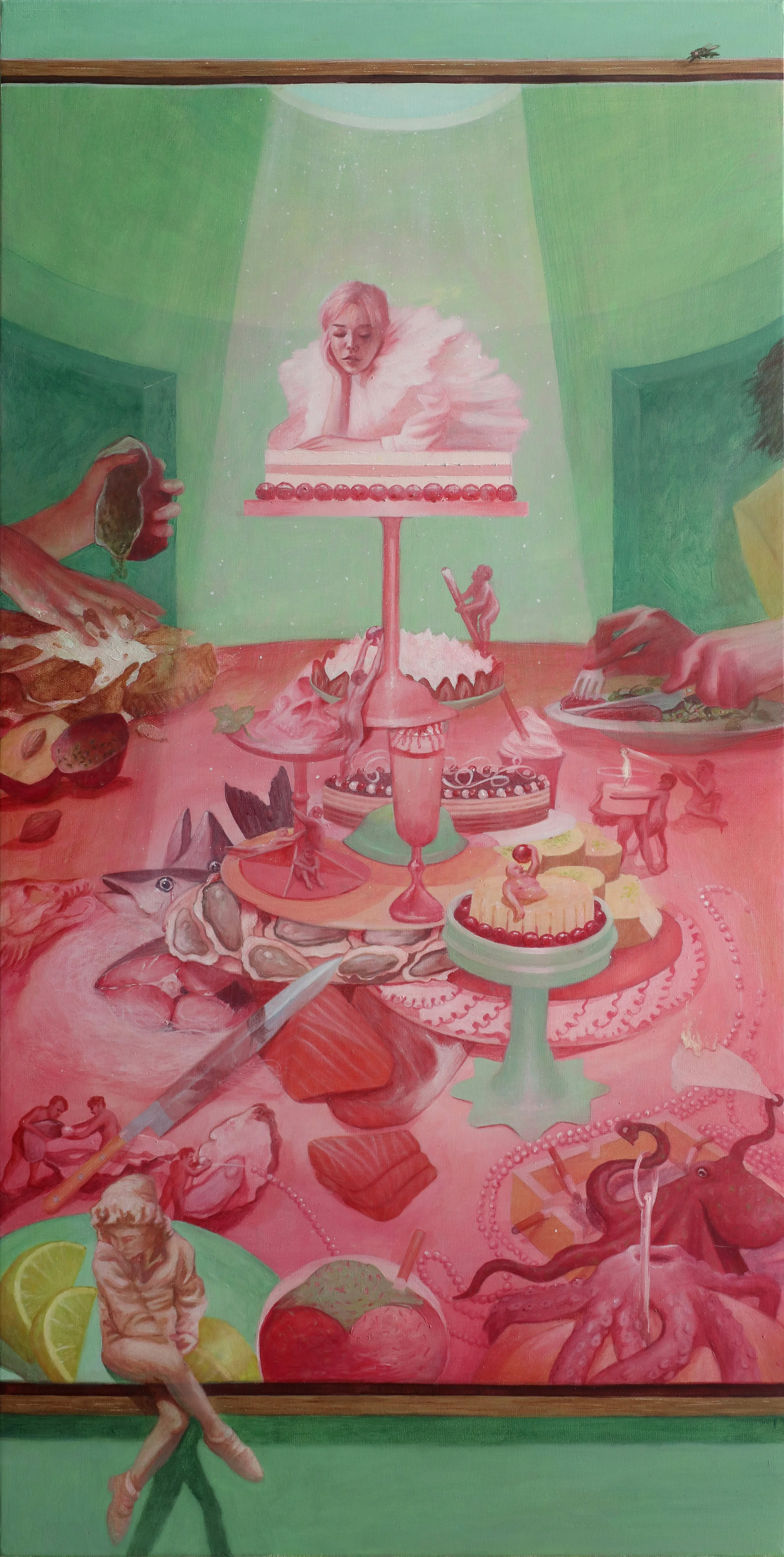  Crumble (2022), 
Acrylic on canvas, 
92 x 46 cm
