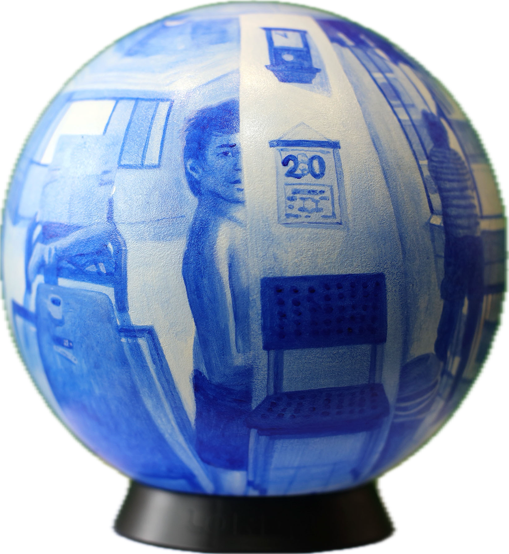 Warm Saturday Afternoon (2025), UOB charity auction, 
Acrylic on resin, 
 216mm (W) x 216mm (D) x 216mm (H)