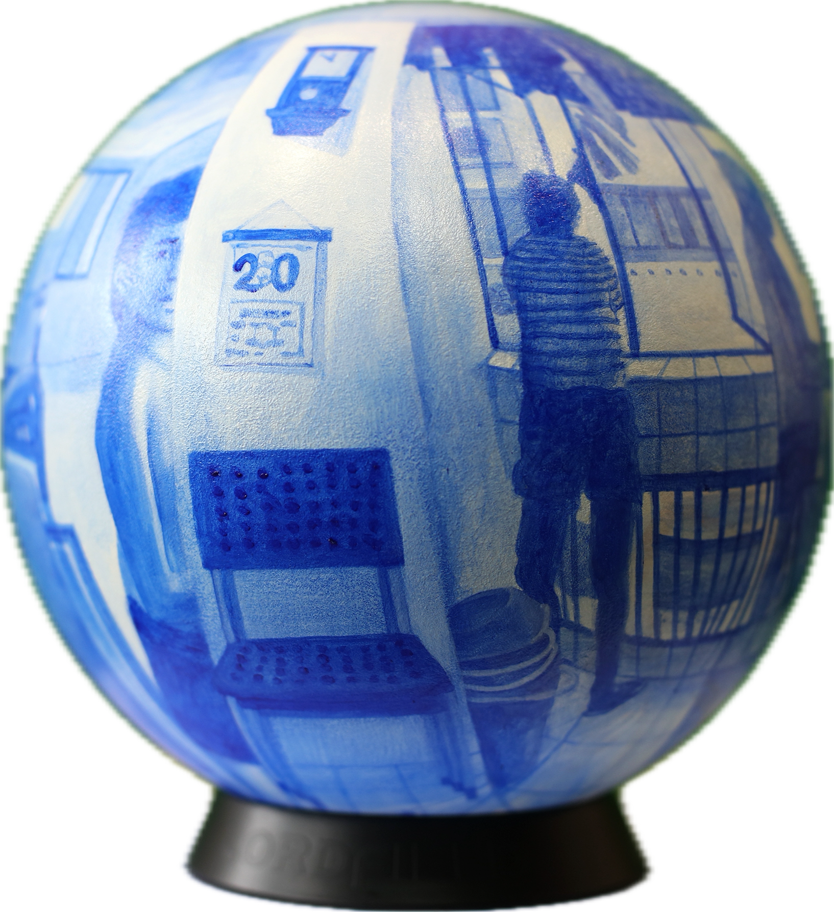 Warm Saturday Afternoon (2025), UOB charity auction, 
Acrylic on resin, 
 216mm (W) x 216mm (D) x 216mm (H)