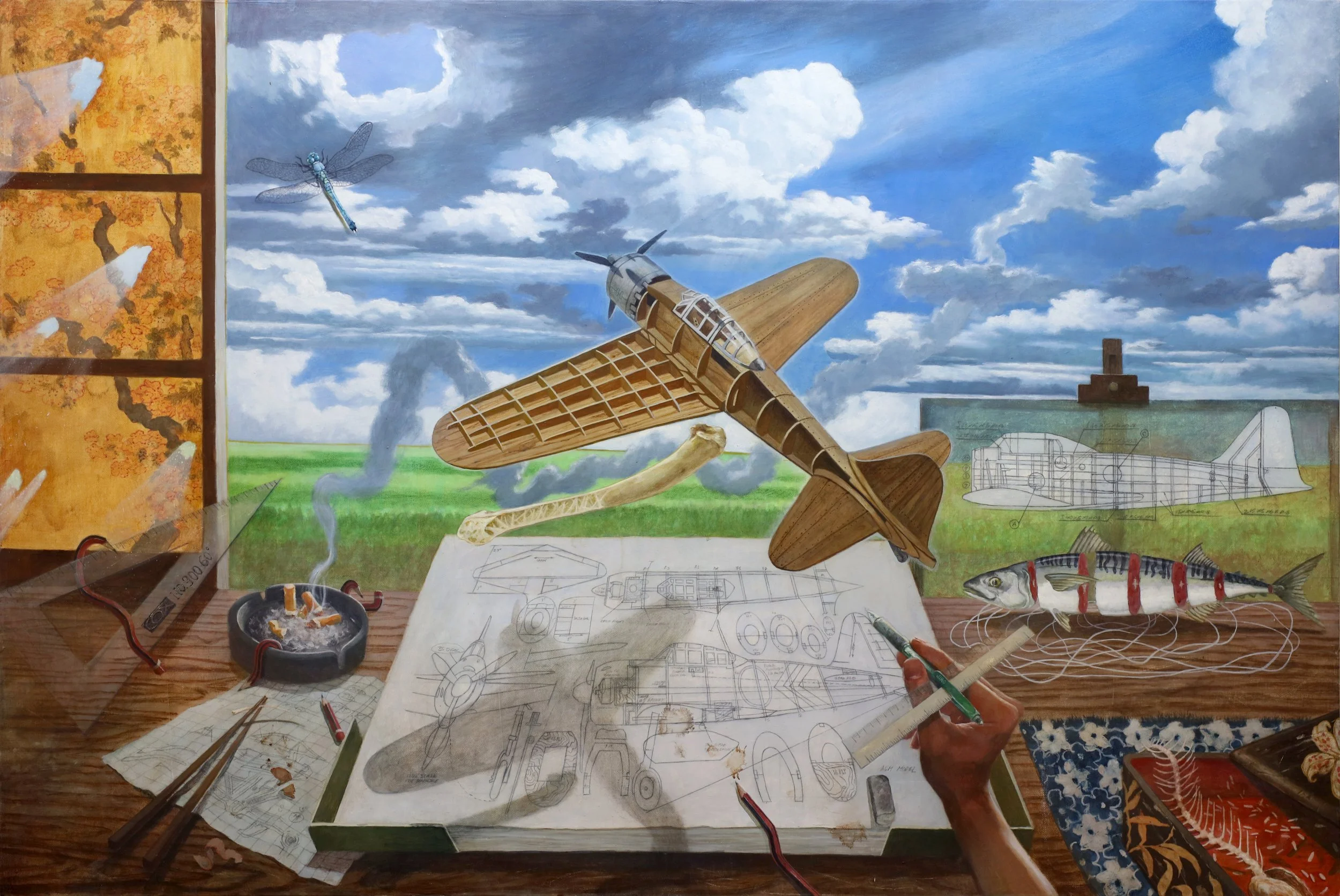 The Wind Rises (2020), 
Acrylic on canvas, 
80x120cm