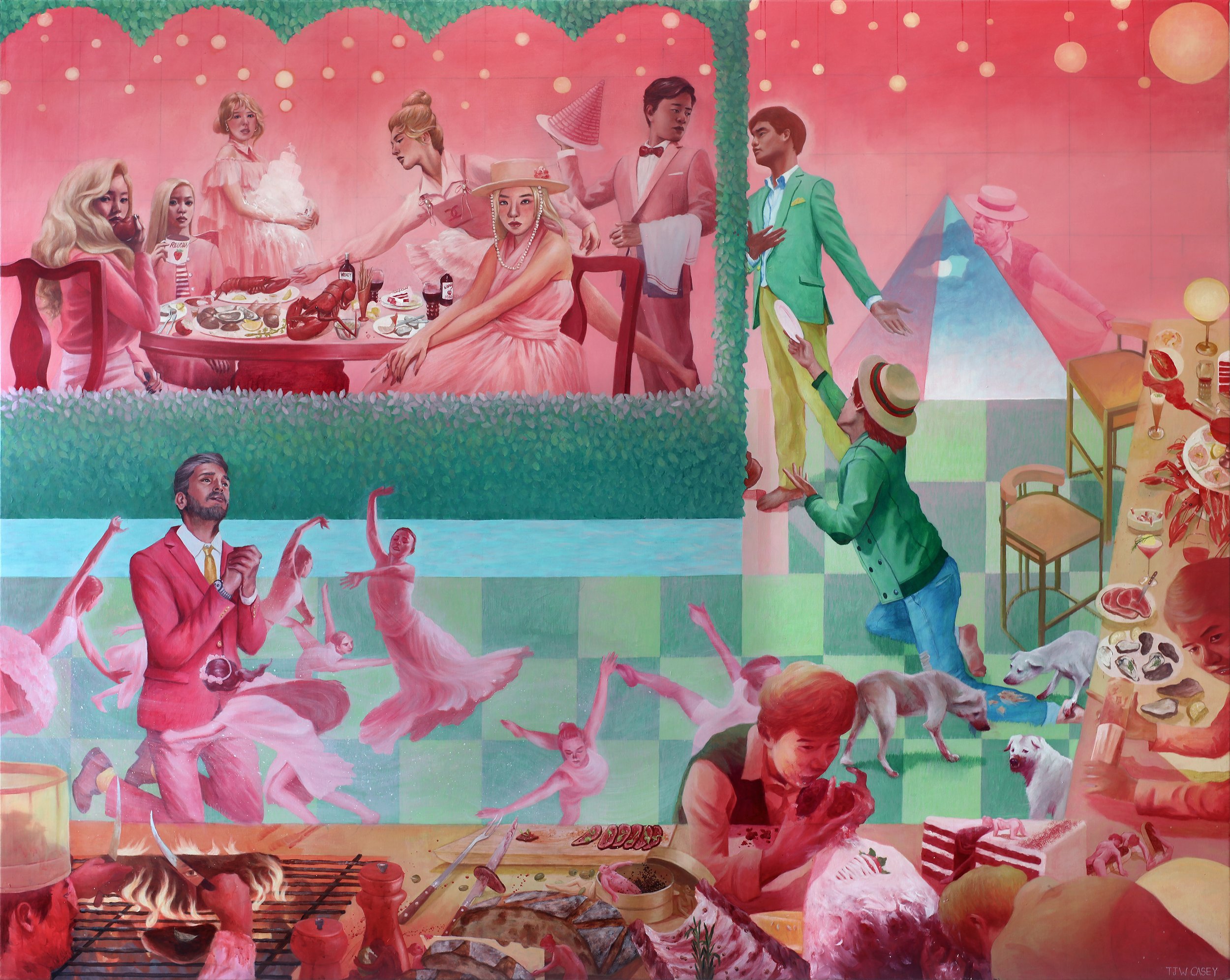  The Dives (2022), 
Acrylic on canvas, 
122 x 152 cm
