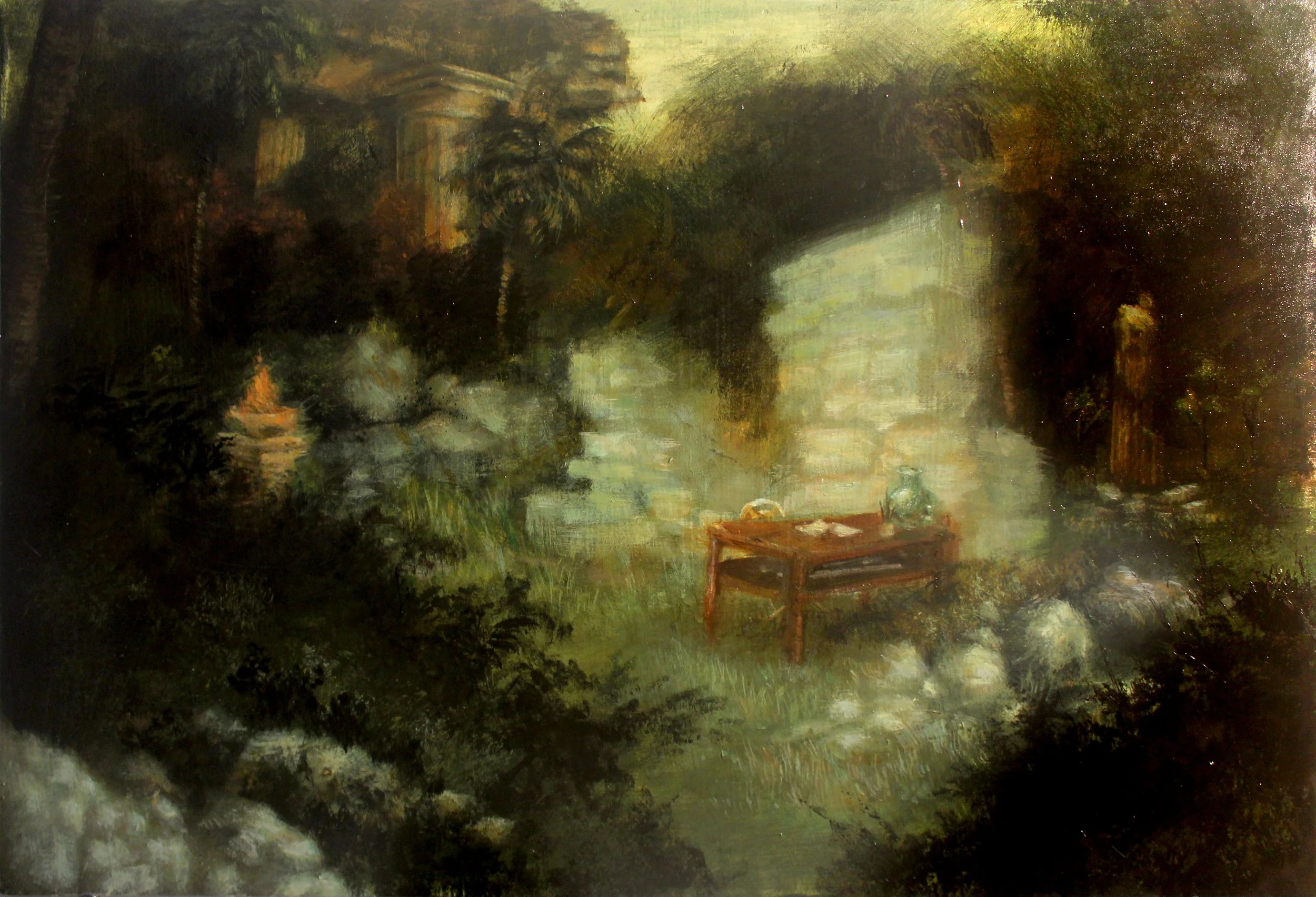 Untitled (2015), acrylic on wooden panel