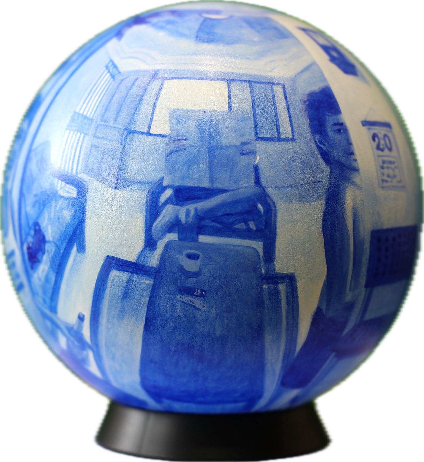 Warm Saturday Afternoon (2025), UOB charity auction, 
Acrylic on resin, 
 216mm (W) x 216mm (D) x 216mm (H)