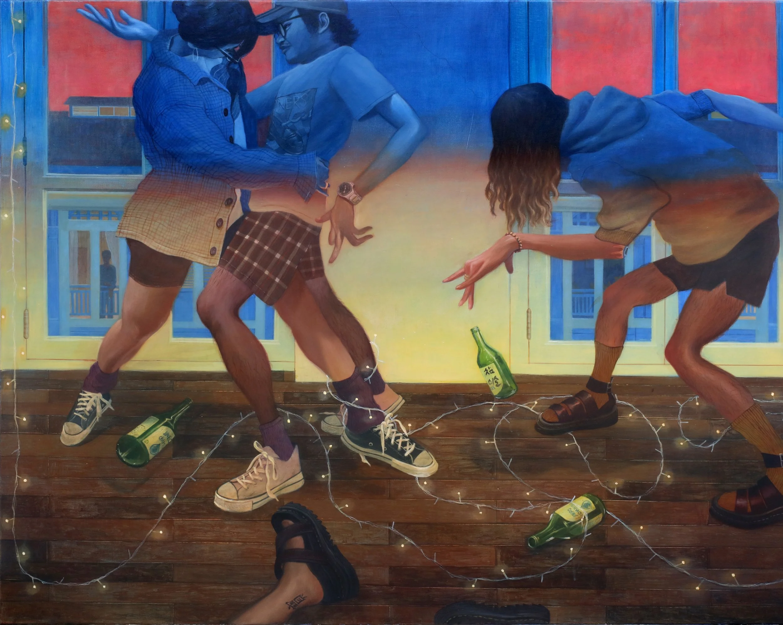 Goodbye Blue Sky (2022), 
Acrylic on canvas, 
92 x 122 cm