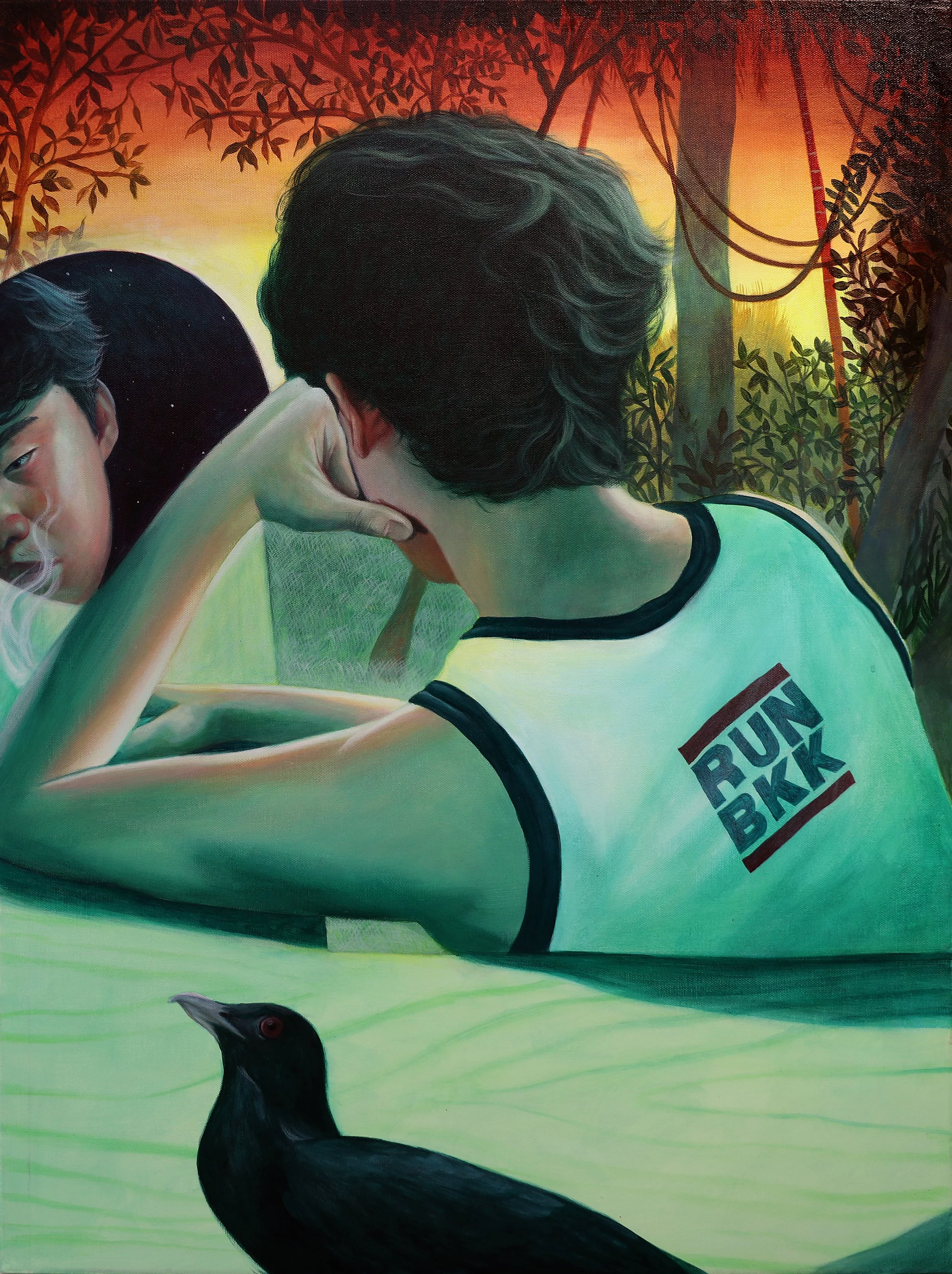 Hours, Days & Years Slides Softly Away (2023), 
Acrylic on canvas, 
80 x 60 cm