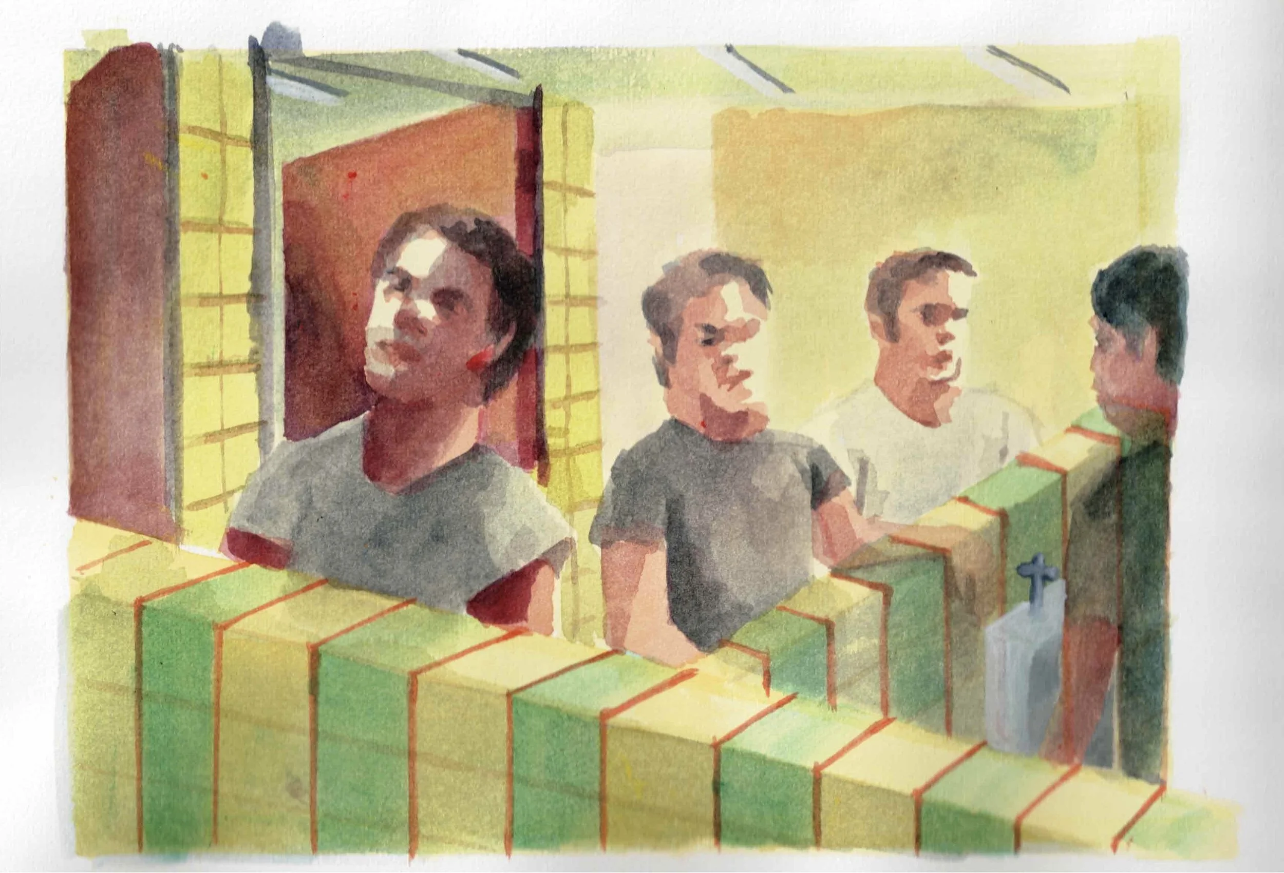 Study Sketch, 
Acrylic on watercolour paper, 
29.5 x 42 cm