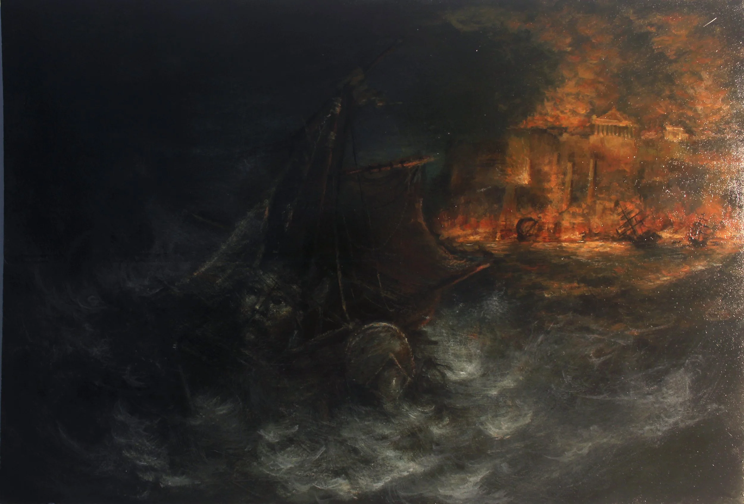 Untitled (2015), acrylic on wooden panel