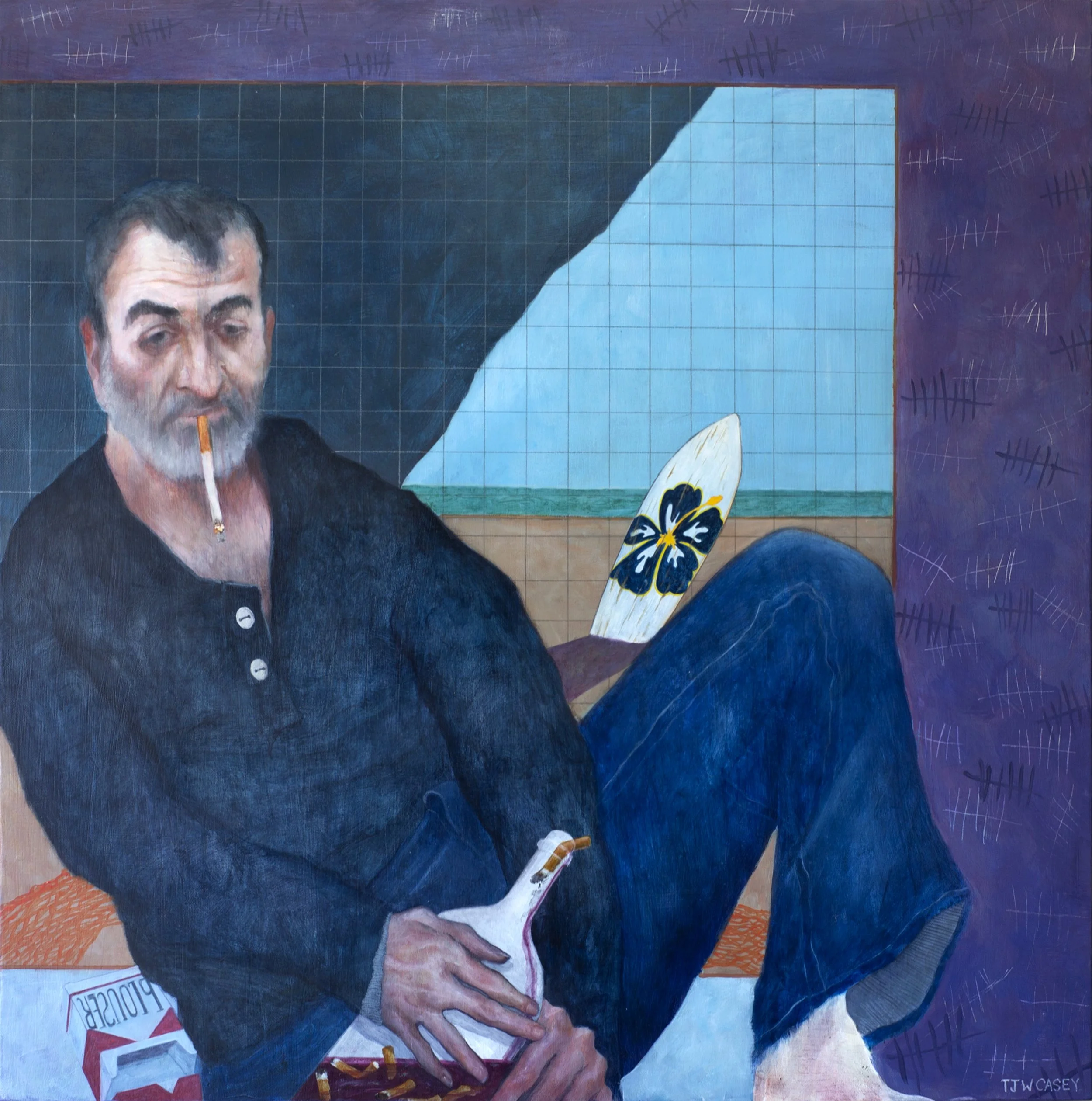 Back To Life (2021), 
Acrylic on canvas, 
80 x 80 cm